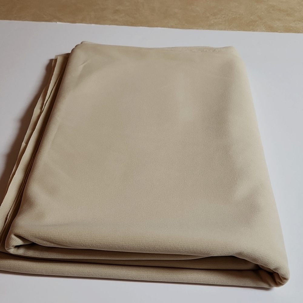 Vintage tan polyester knit fabric 2.5 yds X 63 inches wide